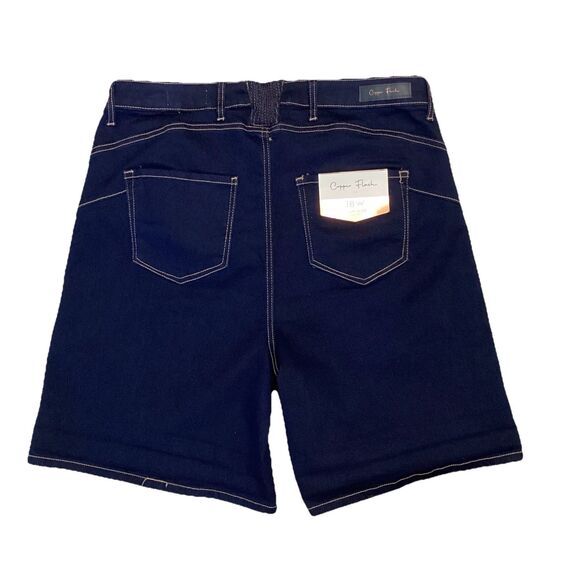 Copper Flash Women's high Rise Denim Shorts Size 18 W Plus size Stretchy Curvy - Picture 2 of 4